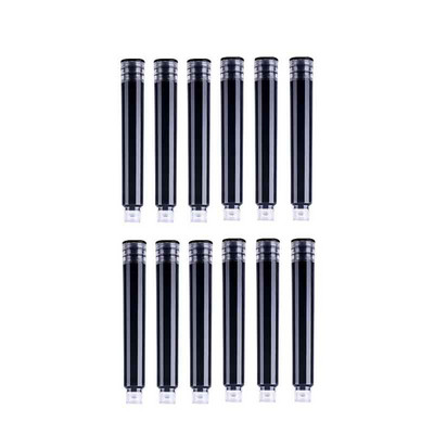 12 bucăți/set sac de cerneală colorat stilou stilou cartușe de cerneală rezerve de cerneală 3,4 mm albastru negru rezerve desen rechizite școlare de birou