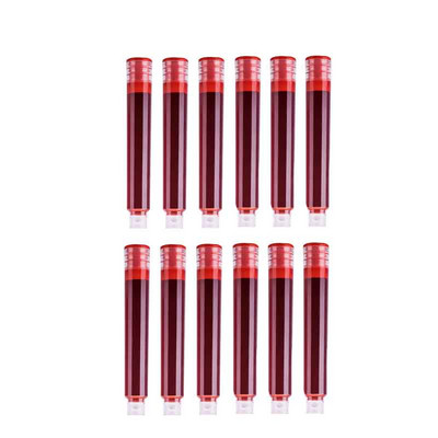 12 bucăți/set sac de cerneală colorat stilou stilou cartușe de cerneală rezerve de cerneală 3,4 mm albastru negru rezerve desen rechizite școlare de birou