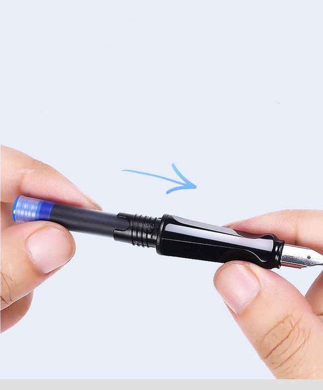 12 bucăți/set sac de cerneală colorat stilou stilou cartușe de cerneală rezerve de cerneală 3,4 mm albastru negru rezerve desen rechizite școlare de birou