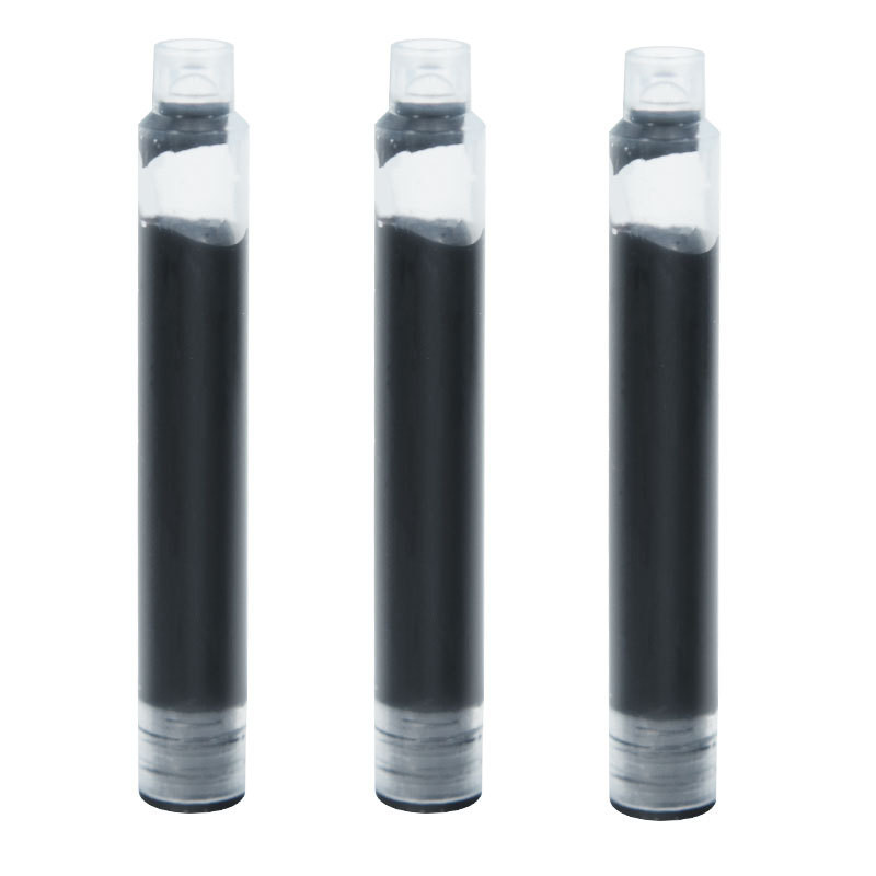 12 bucăți/set sac de cerneală colorat stilou stilou cartușe de cerneală rezerve de cerneală 3,4 mm albastru negru rezerve desen rechizite școlare de birou