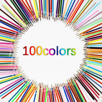 100 τεμ. 1,0 mm Glitter Σετ στυλό Flash Πολύχρωμο Gel Ανταλλακτικά Ανταλλακτικά Ανταλλακτικά Πυρήνα DIY Art Writing Painting Graffiti Pen Supplies