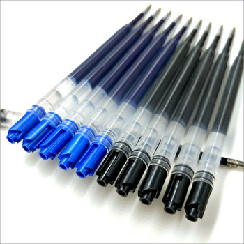 Yushun 424 Black Blue Ink Гел Химикалка Пълнеж L98mm Презареждане заместител за метална химикалка Неутрални пълнители офис училище 10 бр.
