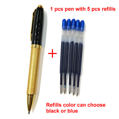 Yushun 424 Black Blue Ink Gel Pen Refill L98mm Recharge nomaiņa metāla lodīšu pildspalvai Neitrāla uzpilde ofisa skola 10 gab.