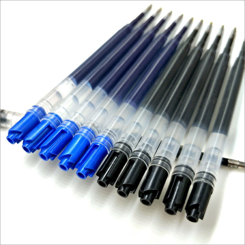 Yushun 424 Black Blue Ink Gel Pen Refill L98mm Recharge nomaiņa metāla lodīšu pildspalvai Neitrāla uzpilde ofisa skola 10 gab.
