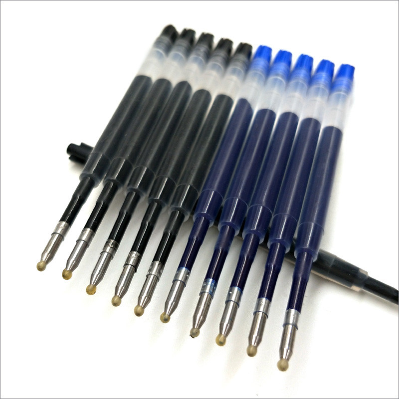 Yushun 424 Black Blue Ink Gel Pen Refill L98mm Recharge nomaiņa metāla lodīšu pildspalvai Neitrāla uzpilde ofisa skola 10 gab.