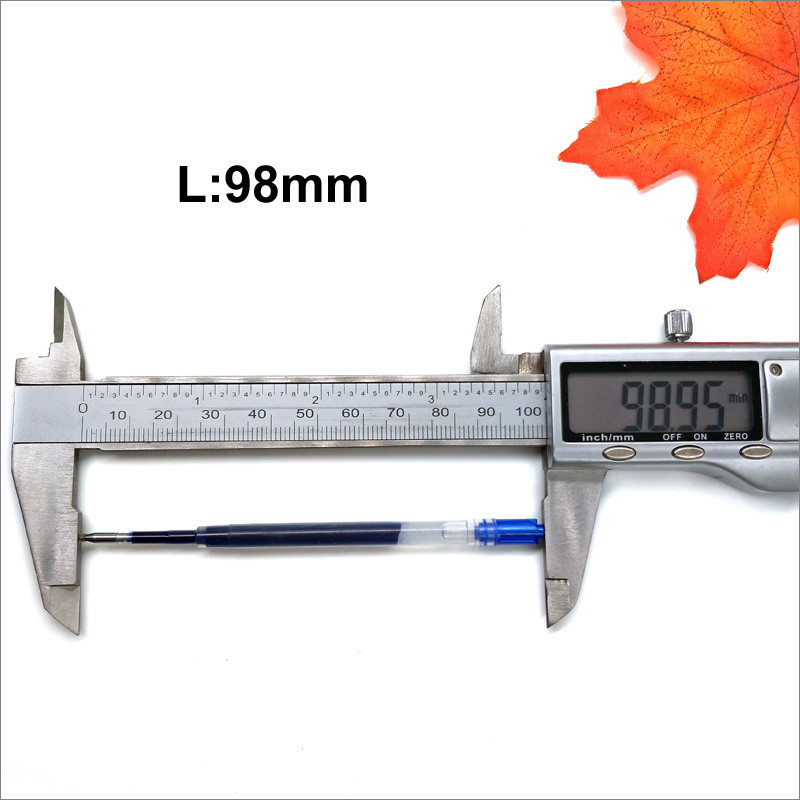 Yushun 424 Black Blue Ink Gel Pen Refill L98mm Recharge nomaiņa metāla lodīšu pildspalvai Neitrāla uzpilde ofisa skola 10 gab.