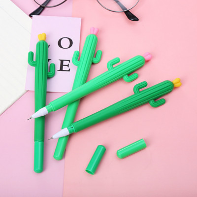 1 бр. Creative Cactus Gel Pen Neutral Pen Plant Signature Pen Студентски канцеларски материали Kawaii Office Училищни пособия Сладки канцеларски материали