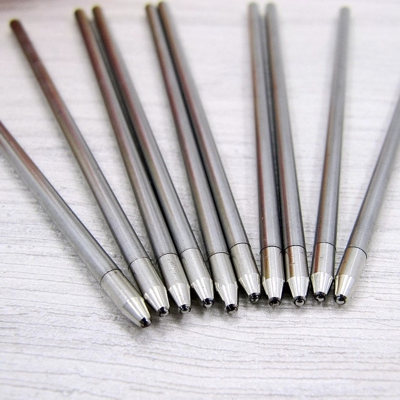 30 buc/lot 67 mm rezerve de bile metalice, tije înlocuibile de 0,5 mm pentru pix multicolor, rechizite de scris pentru birou, școală