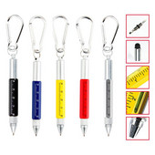 Mini daudzfunkciju lodīšu pildspalva Stylus 6 vienā metāla skrūvgriezis skārienekrāna rīku pildspalva maza mēroga atslēgu piekariņu pildspalvas dāvanu aksesuārs