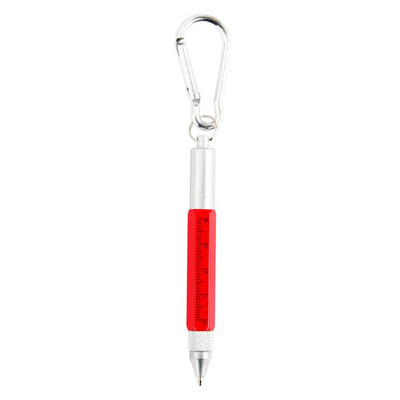 Mini daudzfunkciju lodīšu pildspalva Stylus 6 vienā metāla skrūvgriezis skārienekrāna rīku pildspalva maza mēroga atslēgu piekariņu pildspalvas dāvanu aksesuārs