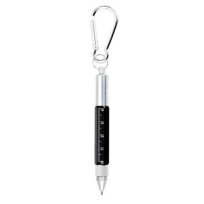 Mini daudzfunkciju lodīšu pildspalva Stylus 6 vienā metāla skrūvgriezis skārienekrāna rīku pildspalva maza mēroga atslēgu piekariņu pildspalvas dāvanu aksesuārs