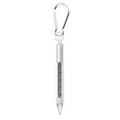 Mini daudzfunkciju lodīšu pildspalva Stylus 6 vienā metāla skrūvgriezis skārienekrāna rīku pildspalva maza mēroga atslēgu piekariņu pildspalvas dāvanu aksesuārs