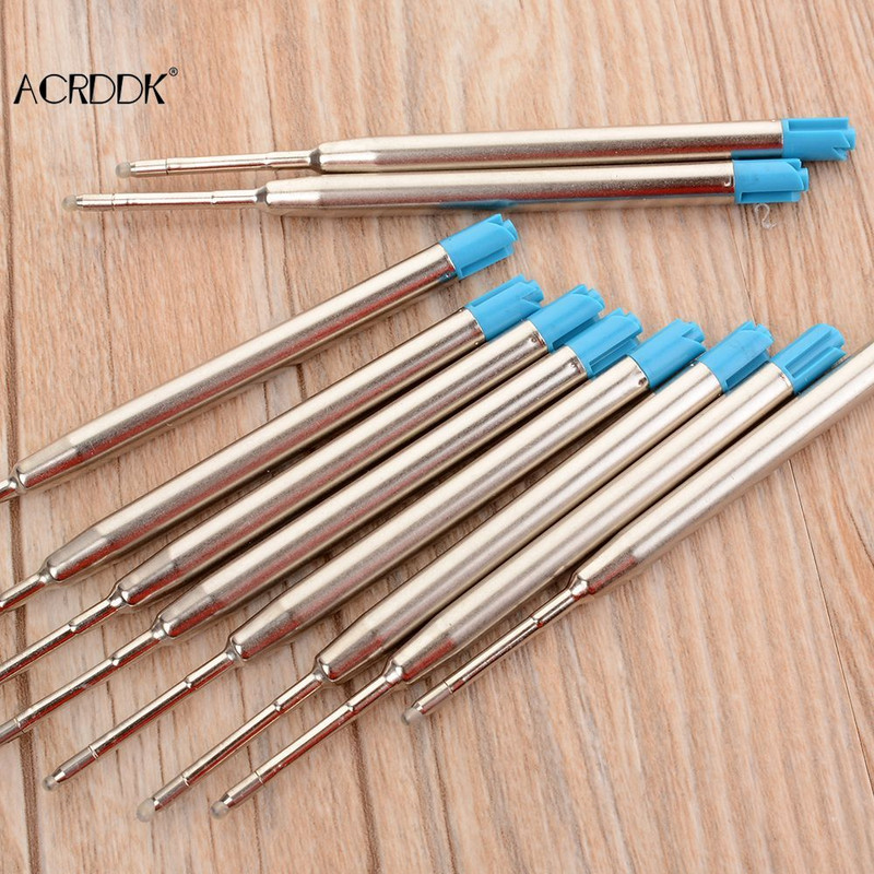 10 vnt/sl. Meta Pen Refill School Office Tušinukų papildymas Smooth Fine 0,5mm Vidutinis Parker Kanceliarinėms reikmenims Dovanų reikmenys DF