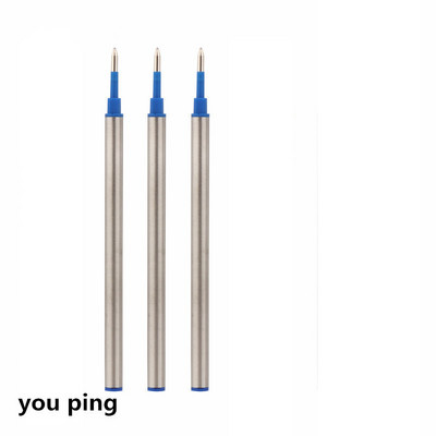 Dimensiune de înaltă calitate, 111 mm, albastru, negru, rezerve de cerneală, stilou roller, 0,5 mm, penit, scris, papetărie de birou