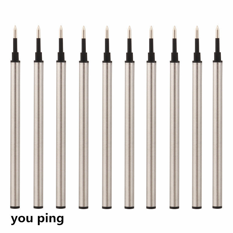 Dimensiune de înaltă calitate, 111 mm, albastru, negru, rezerve de cerneală, stilou roller, 0,5 mm, penit, scris, papetărie de birou