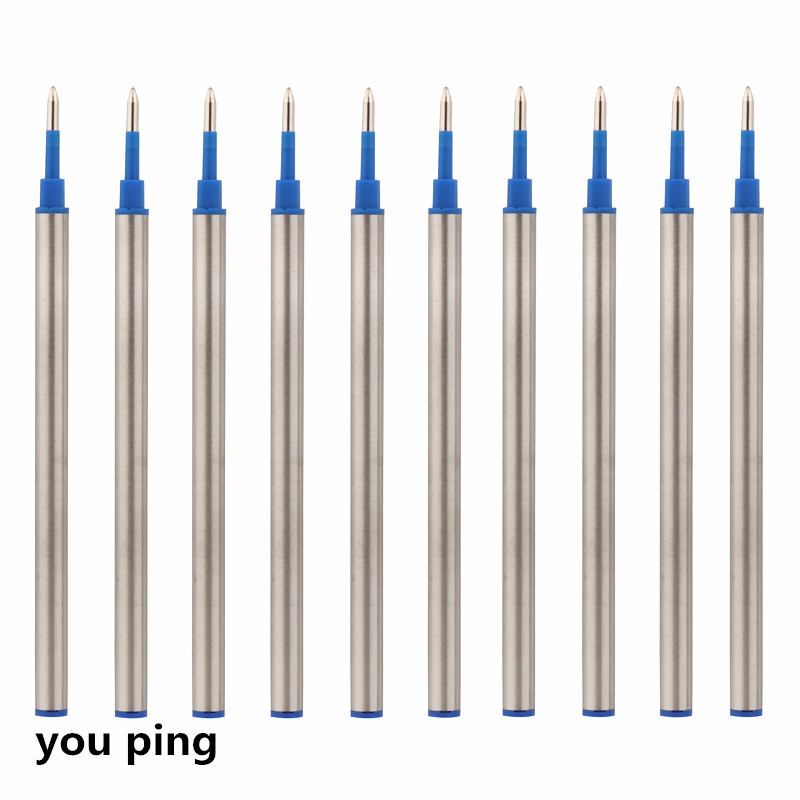 Dimensiune de înaltă calitate, 111 mm, albastru, negru, rezerve de cerneală, stilou roller, 0,5 mm, penit, scris, papetărie de birou