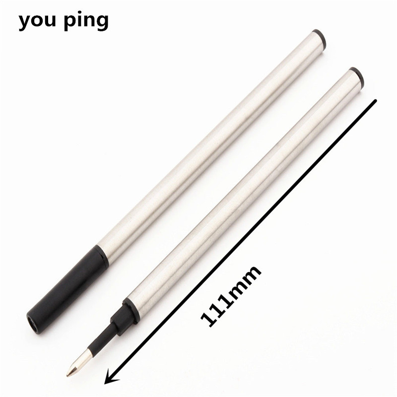 Dimensiune de înaltă calitate, 111 mm, albastru, negru, rezerve de cerneală, stilou roller, 0,5 mm, penit, scris, papetărie de birou