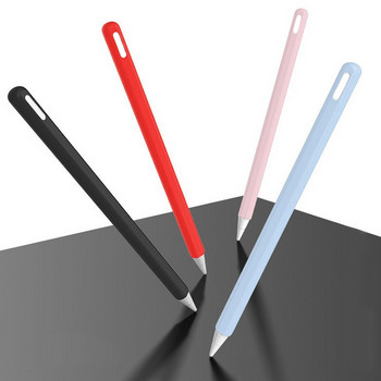 Цветен мек силиконов калъф Защитен калъф против падане за Apple Pencil 2nd iPad Pro Tablet Touch Pens с 2 ръкави