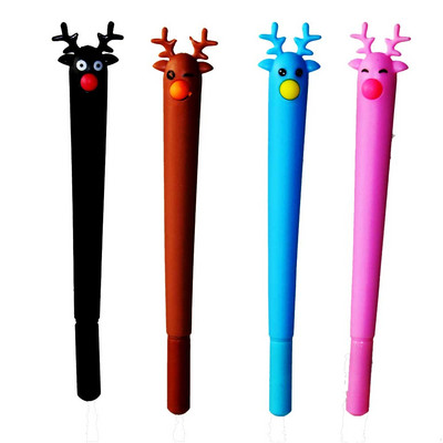 Creative Kawaii, la prețuri accesibile, pixuri cu gel pentru căprioare, pentru învățare, reumplerea stiloului de Crăciun Olk, articole de papetărie pentru școală, scriere de cadou