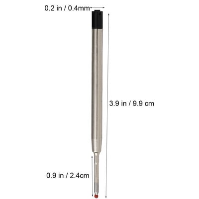 5 bucăți de reîncărcare stilou cu gel G2, cu metal înlocuibil, pentru scris, cu cerneală neagră de 3,9 inci, pentru stilouri Parker, rechizite de papetărie de birou și școală
