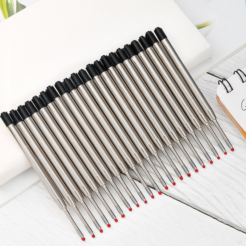 5 bucăți de reîncărcare stilou cu gel G2, cu metal înlocuibil, pentru scris, cu cerneală neagră de 3,9 inci, pentru stilouri Parker, rechizite de papetărie de birou și școală