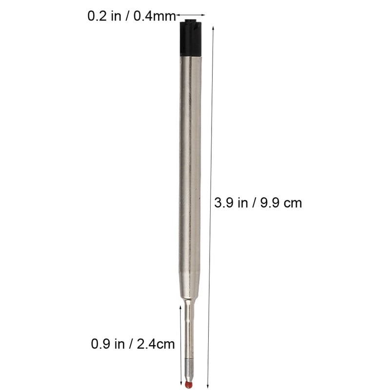 5 bucăți de reîncărcare stilou cu gel G2, cu metal înlocuibil, pentru scris, cu cerneală neagră de 3,9 inci, pentru stilouri Parker, rechizite de papetărie de birou și școală