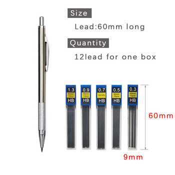 20 τμχ/παρτίδα Μηχανικό Ανταλλακτικό Μολυβιού 0,3mm 0,5mm 0,7mm 0,9mm Art Drawing Automatic Pencil Replaceable Refills Cute Stationery