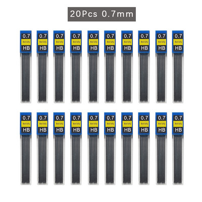 20 ks/sada Náhradné tuhy do mechanických ceruziek 0,3 mm 0,5 mm 0,7 mm 0,9 mm Umelecké kreslenie Automatické ceruzky Vymeniteľné náplne Roztomilé písacie potreby