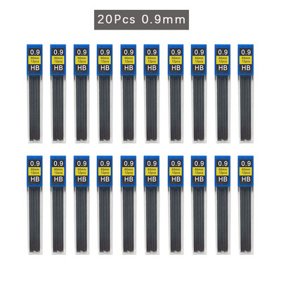 20 ks/sada Náhradné tuhy do mechanických ceruziek 0,3 mm 0,5 mm 0,7 mm 0,9 mm Umelecké kreslenie Automatické ceruzky Vymeniteľné náplne Roztomilé písacie potreby