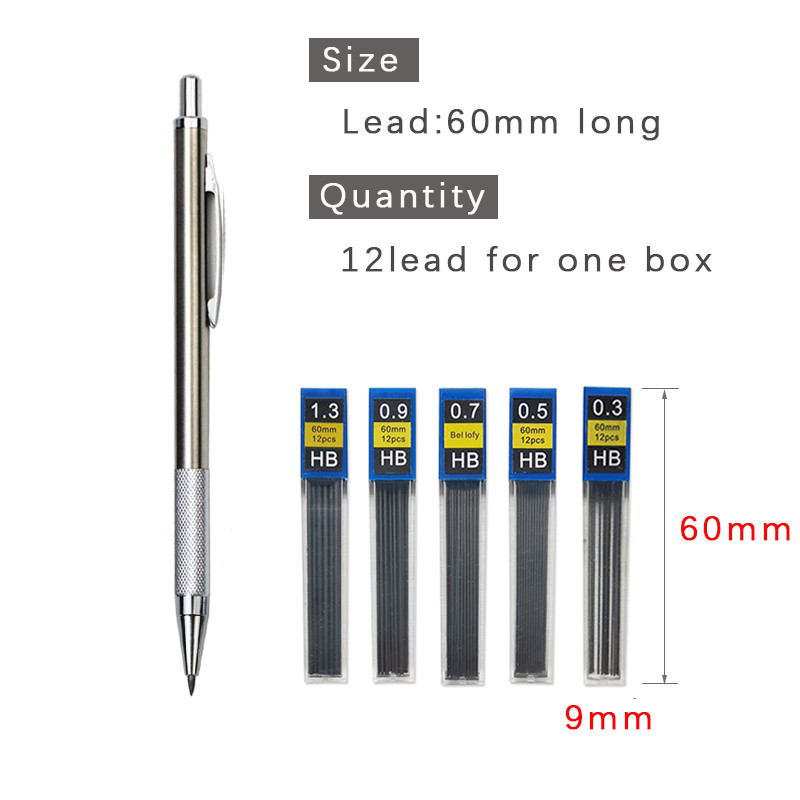 20 ks/sada Náhradné tuhy do mechanických ceruziek 0,3 mm 0,5 mm 0,7 mm 0,9 mm Umelecké kreslenie Automatické ceruzky Vymeniteľné náplne Roztomilé písacie potreby