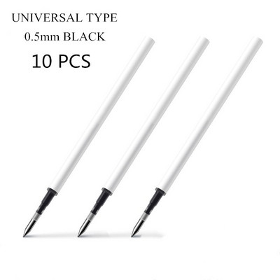 10 бр. Бели цветни пълнители за гел писалка 0,5 mm Черно мастило Kawai Pattern Офис канцеларски материали 13 cm дължина