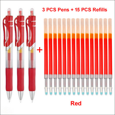10 τμχ/παρτίδα Χοντρή ράβδος Ανταλλακτικά Gel στυλό 0,5mm μαύρο μπλε κόκκινο ανταλλακτικό μελάνι Ουδέτερο μεσαίο ρολό στυλό αναπλήρωσης Μήκος μύτης 110mm