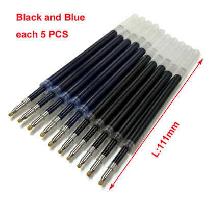 10 τμχ/παρτίδα Χοντρή ράβδος Ανταλλακτικά Gel στυλό 0,5mm μαύρο μπλε κόκκινο ανταλλακτικό μελάνι Ουδέτερο μεσαίο ρολό στυλό αναπλήρωσης Μήκος μύτης 110mm