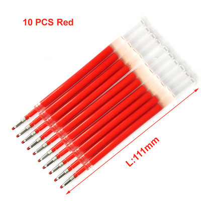 10 τμχ/παρτίδα Χοντρή ράβδος Ανταλλακτικά Gel στυλό 0,5mm μαύρο μπλε κόκκινο ανταλλακτικό μελάνι Ουδέτερο μεσαίο ρολό στυλό αναπλήρωσης Μήκος μύτης 110mm