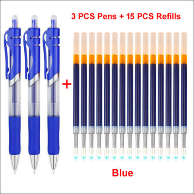 10 τμχ/παρτίδα Χοντρή ράβδος Ανταλλακτικά Gel στυλό 0,5mm μαύρο μπλε κόκκινο ανταλλακτικό μελάνι Ουδέτερο μεσαίο ρολό στυλό αναπλήρωσης Μήκος μύτης 110mm