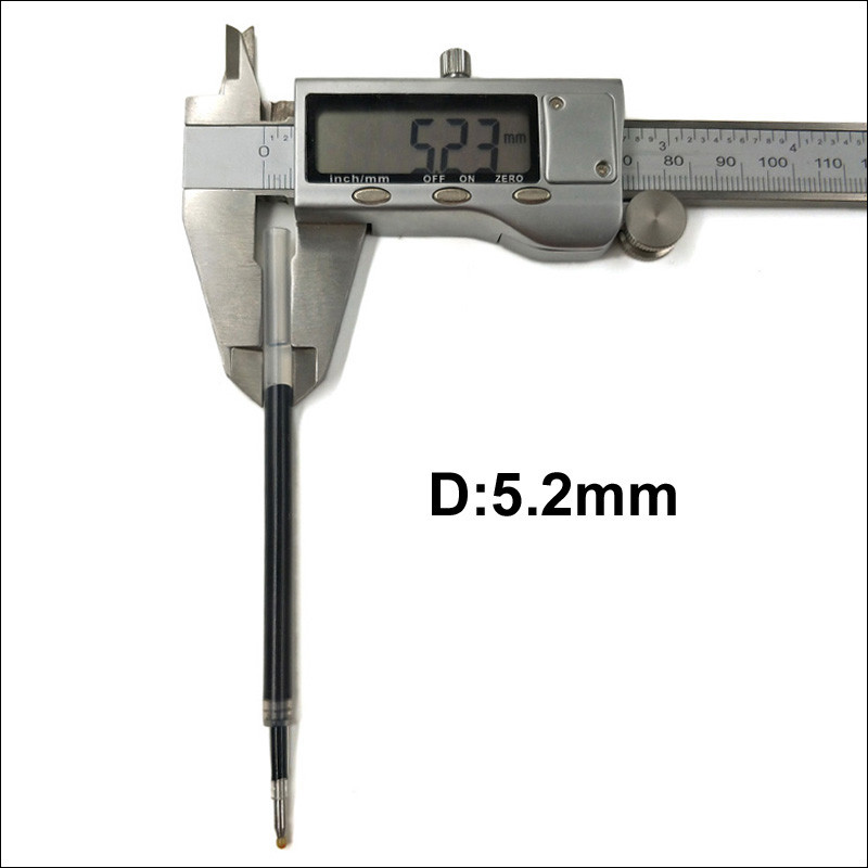 10 τμχ/παρτίδα Χοντρή ράβδος Ανταλλακτικά Gel στυλό 0,5mm μαύρο μπλε κόκκινο ανταλλακτικό μελάνι Ουδέτερο μεσαίο ρολό στυλό αναπλήρωσης Μήκος μύτης 110mm