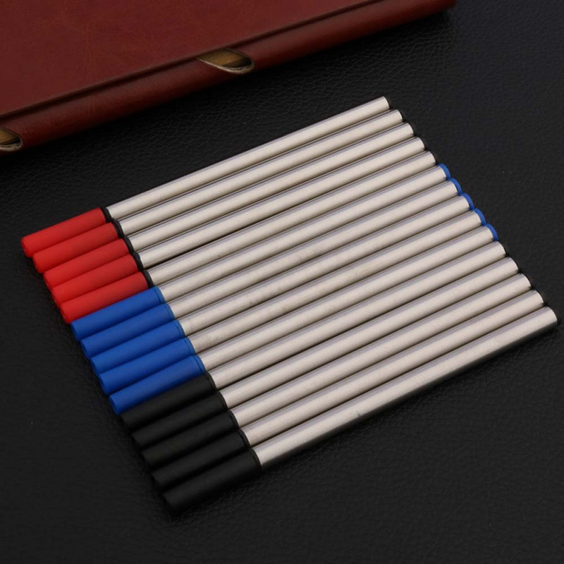 10Pc Refills 112mm Gel Pen Recharge Replacement for Metal Rollerball Pen Ink Refills Office School