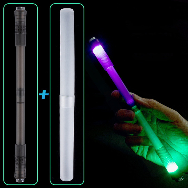 Led rotirajuća olovka, prijenosna, udobna ručka za studente, olovka koja se vrti sa svjetlom, šareno rasterećenje pritiska, rođendanski poklon za dječake, djevojčice