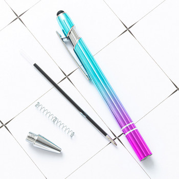 Πολυτελές στυλό αφής ντεγκραντέ χρώμα διπλής χρήσης μεταλλικό στυλό στυλό γραφείου Σχολική γραφική ύλη