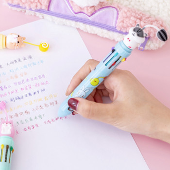 Симпатичен заек хамстер 10 цвята буци Химикалка Kawaii Rollerball Pen Училищни офис консумативи Подарък Канцеларски материали Papelaria Escolar