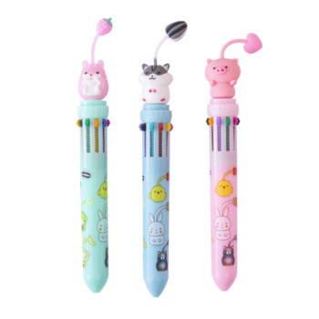 Симпатичен заек хамстер 10 цвята буци Химикалка Kawaii Rollerball Pen Училищни офис консумативи Подарък Канцеларски материали Papelaria Escolar