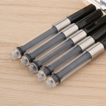 Μετατροπέας πλήρωσης μελάνης 5 τμχ υψηλής ποιότητας Black Office 2,6mm Metal Pen Fountain Pen