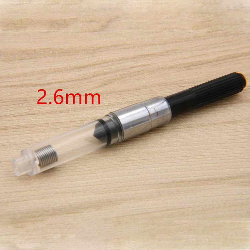 5Pc visokokvalitetni crni uredski pretvarač za punjenje tinte od 2,6 mm metalnog nalivpera