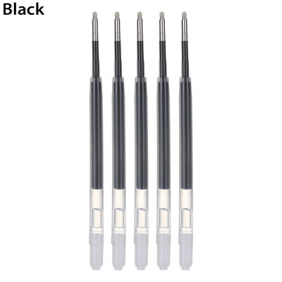 5 tk/partii must sinine tindiga geelpliiatsi täitmine Asendus metallipressi jaoks Pöörlev neutraalne täitmine 0,5 mm koolitarbeid