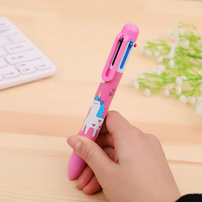 6-dijelni Lytwtw's papirnati pribor, školski pribor, 6 jednorogovih olovaka u boji, višebojna kemijska olovka, višenamjenska uredska kreativna dječja olovka