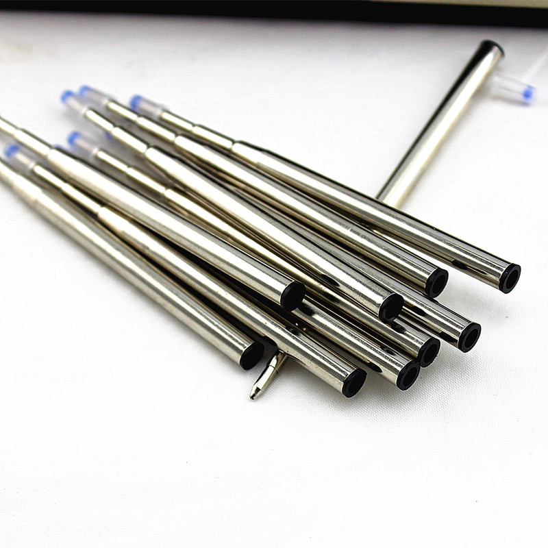 Aukštos kokybės 10 vnt Mėlynas metalas Juodas 0,7 mm biuro tušinukas Papildai parašą Rašalo reikmenys Rašalo užpildai