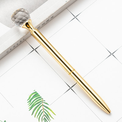 2 τεμάχια Lytwtw's Roller Ballpoint Στυλό Σχολική Προμήθειες Γραφείου Γραφική Γραφική Γραφική Γραφική Ύλη Κρυστάλλινο Διαμάντι Μεταλλικό Ροζ Χρυσό Πολυτελές Spinning