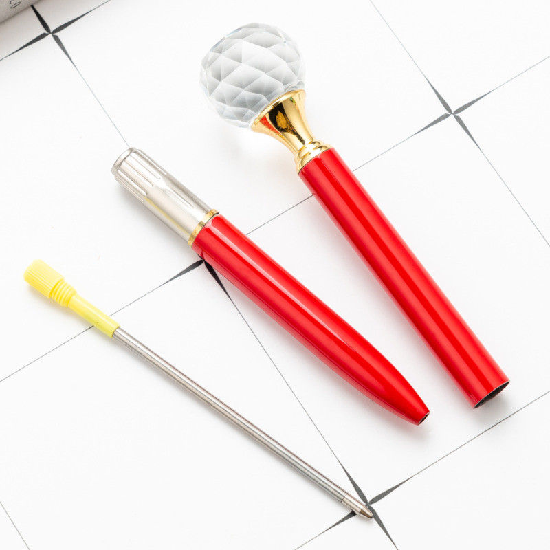 2 τεμάχια Lytwtw's Roller Ballpoint Στυλό Σχολική Προμήθειες Γραφείου Γραφική Γραφική Γραφική Γραφική Ύλη Κρυστάλλινο Διαμάντι Μεταλλικό Ροζ Χρυσό Πολυτελές Spinning