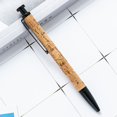 Στυλό 3 τεμαχίων Lytwtw's Press Ballpoint Wood Grain Metal Σχολικά είδη γραφείου Στυλό υψηλής ποιότητας