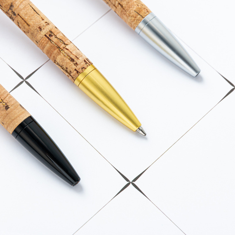 Στυλό 3 τεμαχίων Lytwtw's Press Ballpoint Wood Grain Metal Σχολικά είδη γραφείου Στυλό υψηλής ποιότητας